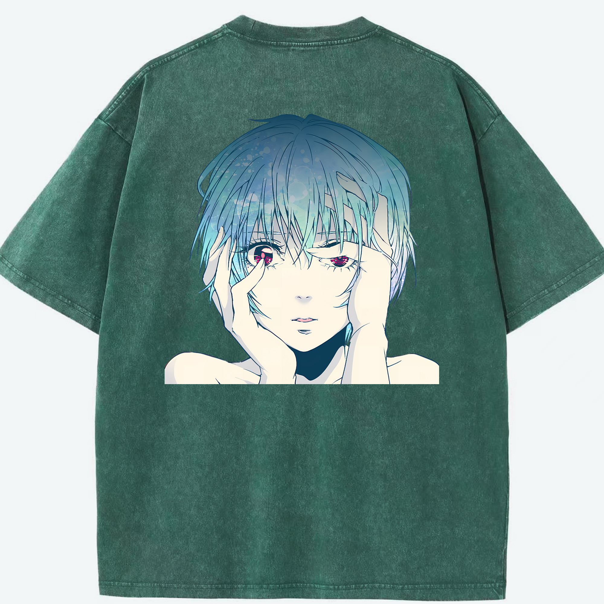 （画像用） EVA 新世紀エヴァンゲリオン 綿100% ヴィンテージ風 半袖Tシャツ（背面プリント）